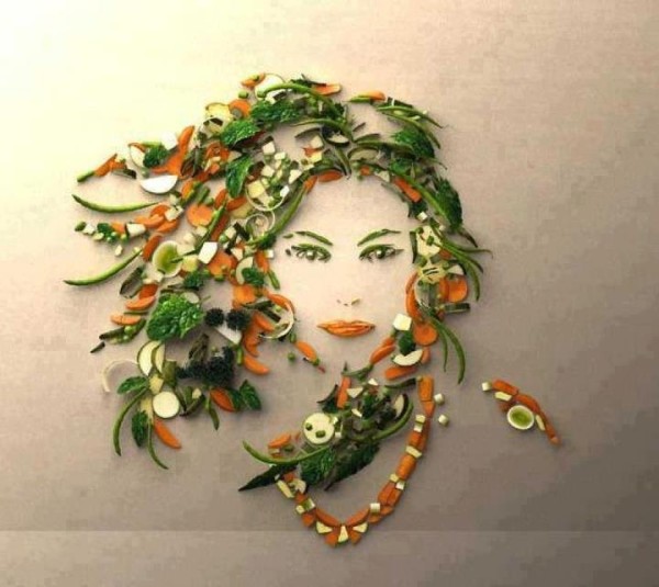 food art on wall